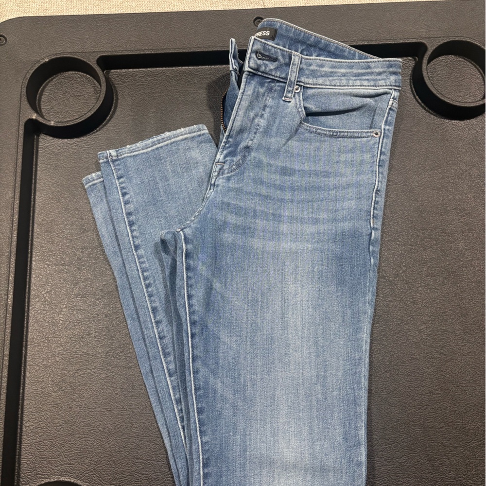 Express Light Blue Skinny Jeans for Men